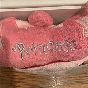 Girls Pink princess hooded bath towel